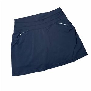 Athleta Gusset Relay Skort Black Mini Skirt Shorts